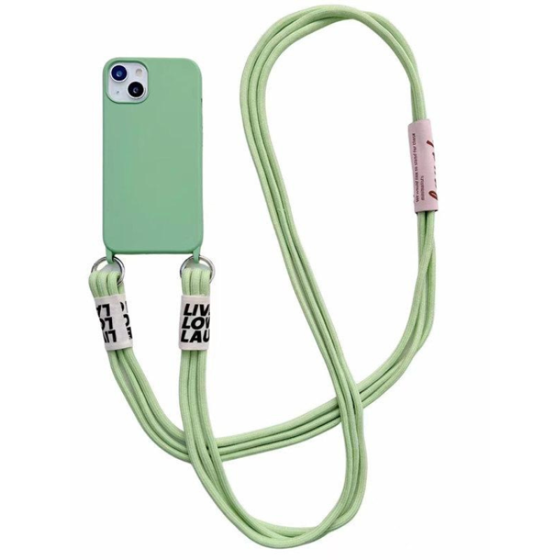Capa Rixus iPhone 15 Tpu Verde com Cordão