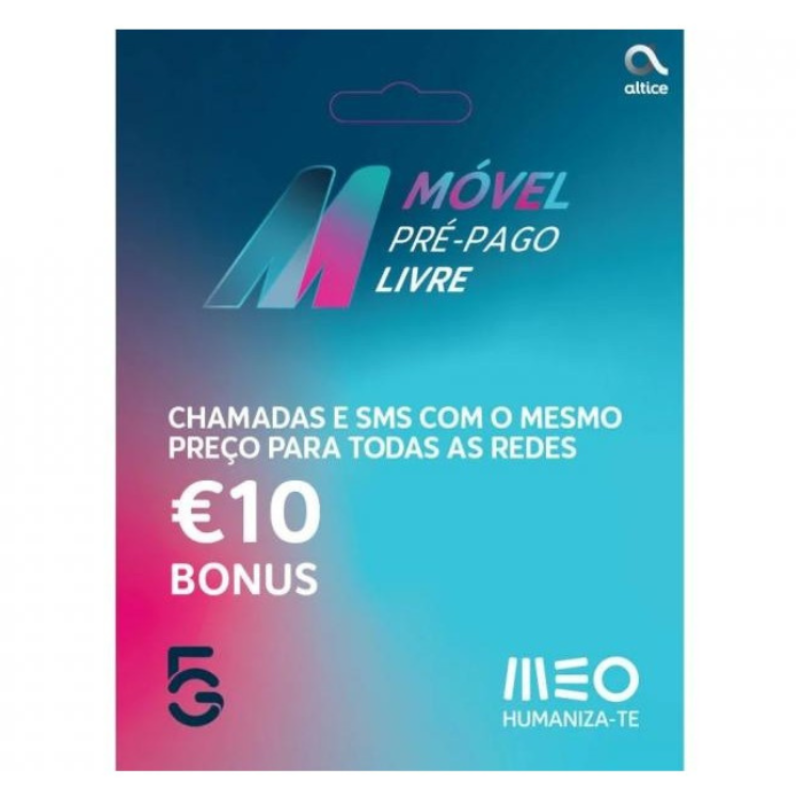 Cartão MEO Móvel Pré-Pago Livre