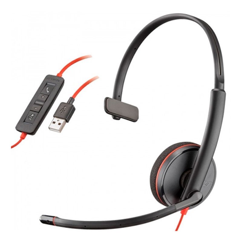 Headset Plantronics Poly Blackwire C3210 USB-A