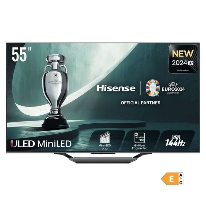 Televisão Hisense U7NQ Smart TV 4K Mini-LED Pro 55"