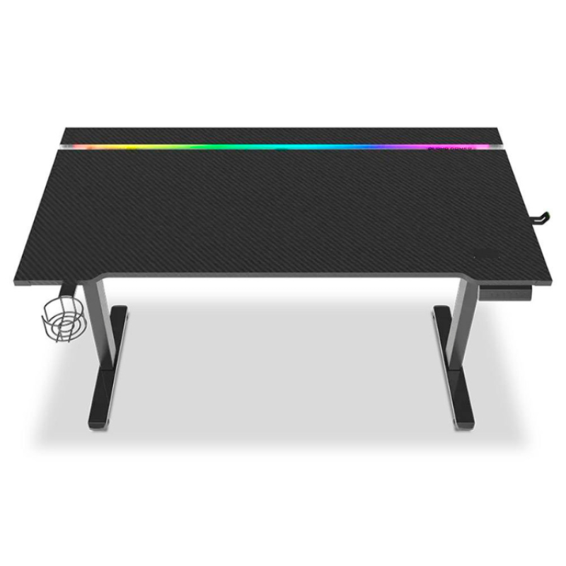 Secretária Gaming Elevatória Elétrica Alpha Gamer Zorya RGB 140cm Preto