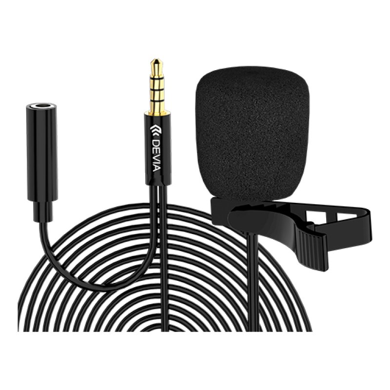 Microfone Smart Series Devia p/ Smartphone 3.5mm Preto