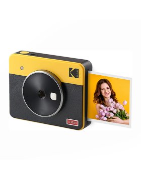 Máquina Fotográfica Kodak Camera Mini Shot 3 Retro C300R Amarelo (60 Folhas)