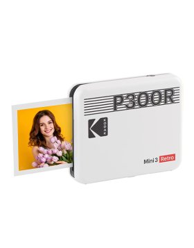 Impressora Kodak Photo Printer Mini Retro 3 - Branca + 60 folhas