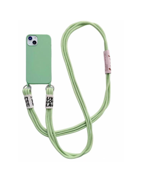 Capa Rixus iPhone 15 Tpu Verde com Cordão