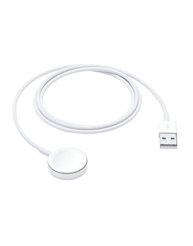Cabo de Carregamento Magnético Compatível Apple Watch 1M Branco