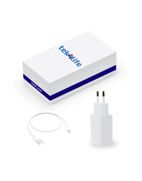 Caixa iPhone Tek4life (Carregador + Cabo de Dados Tipo-C)