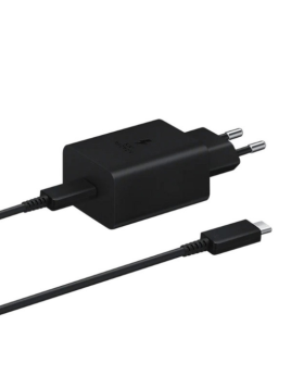 Carregador Samsung Fast Charge USB-C 45W PD + Cabo Preto