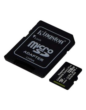 Cartão Memória Kingston Canvas Select Plus microSDHC 128GB C10 A1 UHS-I c/ Adaptador SD