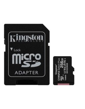 Cartão Memória Kingston Canvas Select Plus microSDXC 256GB C10 A1 UHS-I c/ Adaptador SD