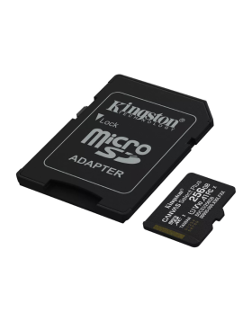Cartão Memória Kingston Canvas Select Plus microSD 256GB C10 U1 V10 A1 + Adaptador SD 