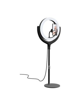 Suporte Tiktok DEVIA Stand LED Ring Light 12" 1.7m Preto