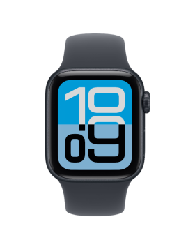 Smartwatch Apple Watch SE 3 GPS 44mm Alumínio Preto c/ Bracelete Desportiva Preto - S/M