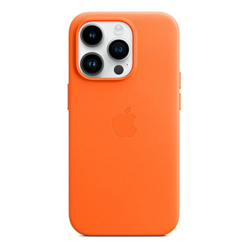 Capa Pele Apple iPhone 14 Pro MagSafe Laranja