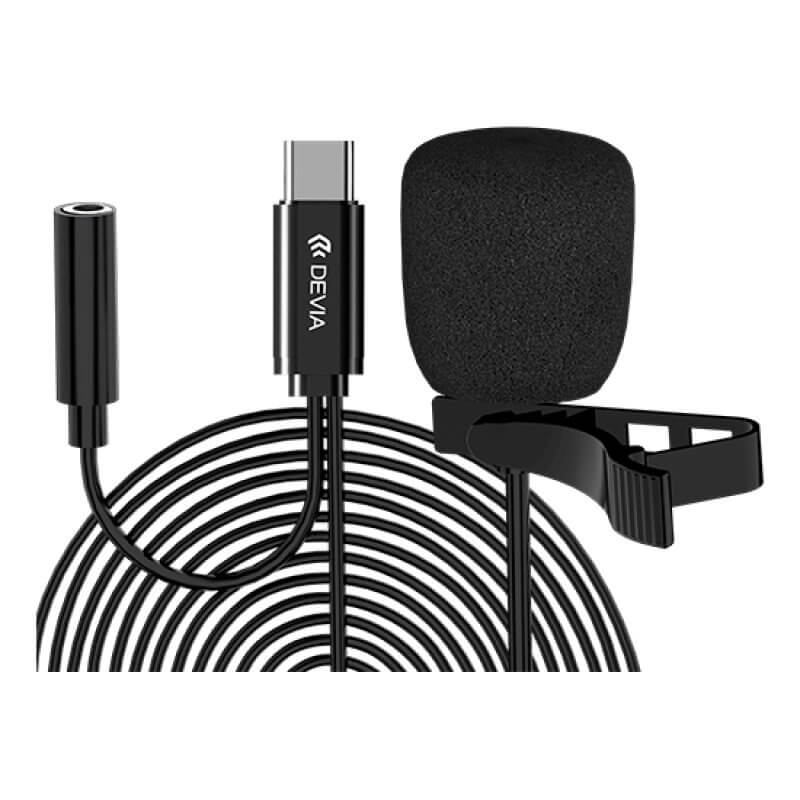 Microfone Smart Series Devia p/ Smartphone USB-C Preto