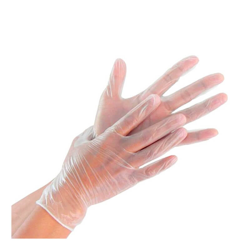 Luvas Vinil sem Pó Tamanho M Caixa 100