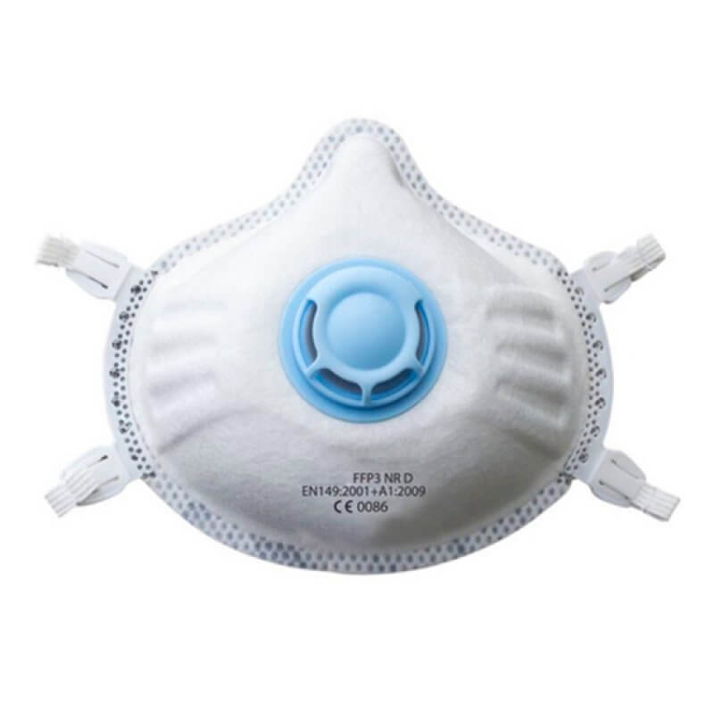 Máscara Profissional FFP3 C/Válvula e Carvão 5 und