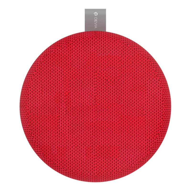 Coluna Portátil Kintone Series Fabric DEVIA 3W Bluetooth Vermelho