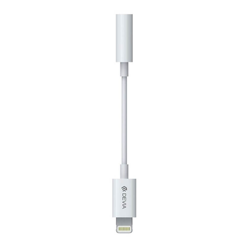 Adaptador Smart DEVIA Lightning p/ Jack 3.5mm Branco