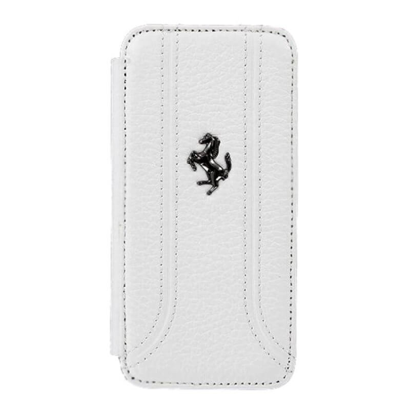 Flip Cover Leather Ferrari iPhone 5 Branco