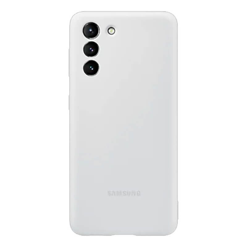 Capa Silicone Cover Samsung Galaxy S21 G991 Cinzento