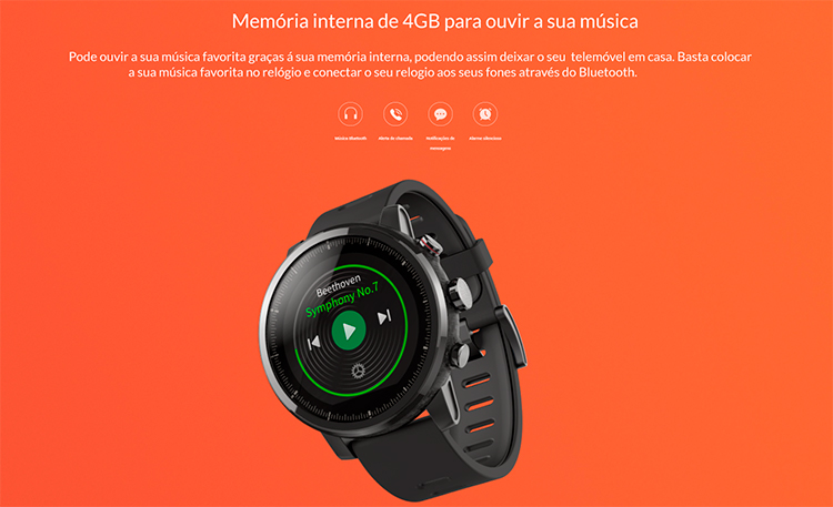 SmartWatch xiaomi Amazfit Stratos 2S - memória